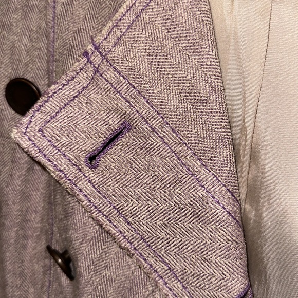 Silk Blazer Made in Italy size 44 Purple - Picture 7 of 7